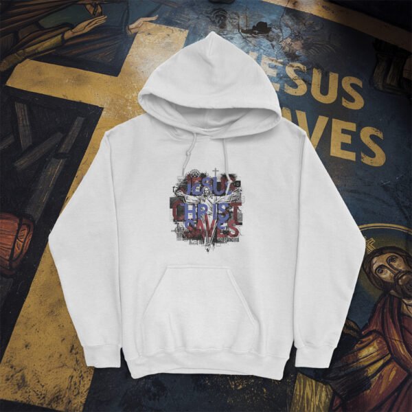 Jesus Christ Saves FNE Heavy Blend™ Hooded Sweatshirt