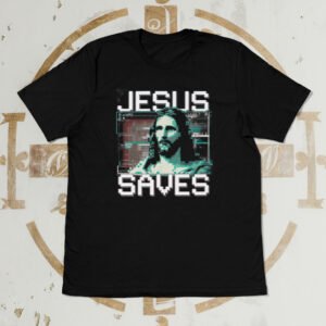 Retro Jesus Saves Tee, Faith Graphic Tee, Trendy Christian Apparel, Gift for Believers