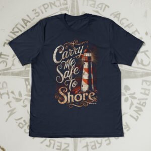 Safe to Shore/Lighthouse T‑Shirt — Christian Vintage Style Tee